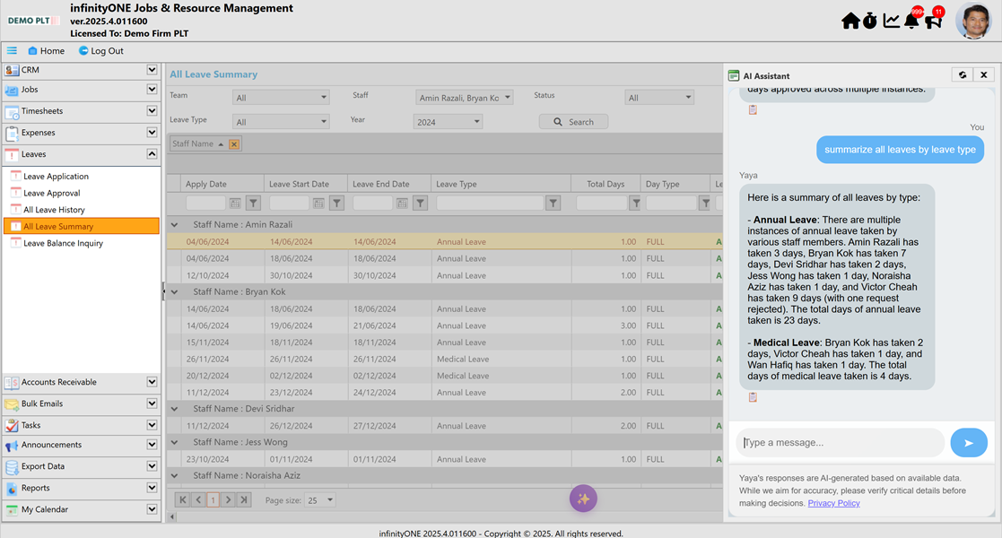 Leave Management Screenshot 2